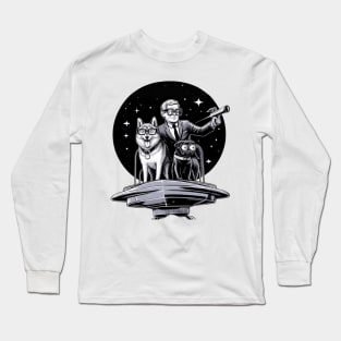 Funny Dog Spy - Cosmic Adventure Long Sleeve T-Shirt